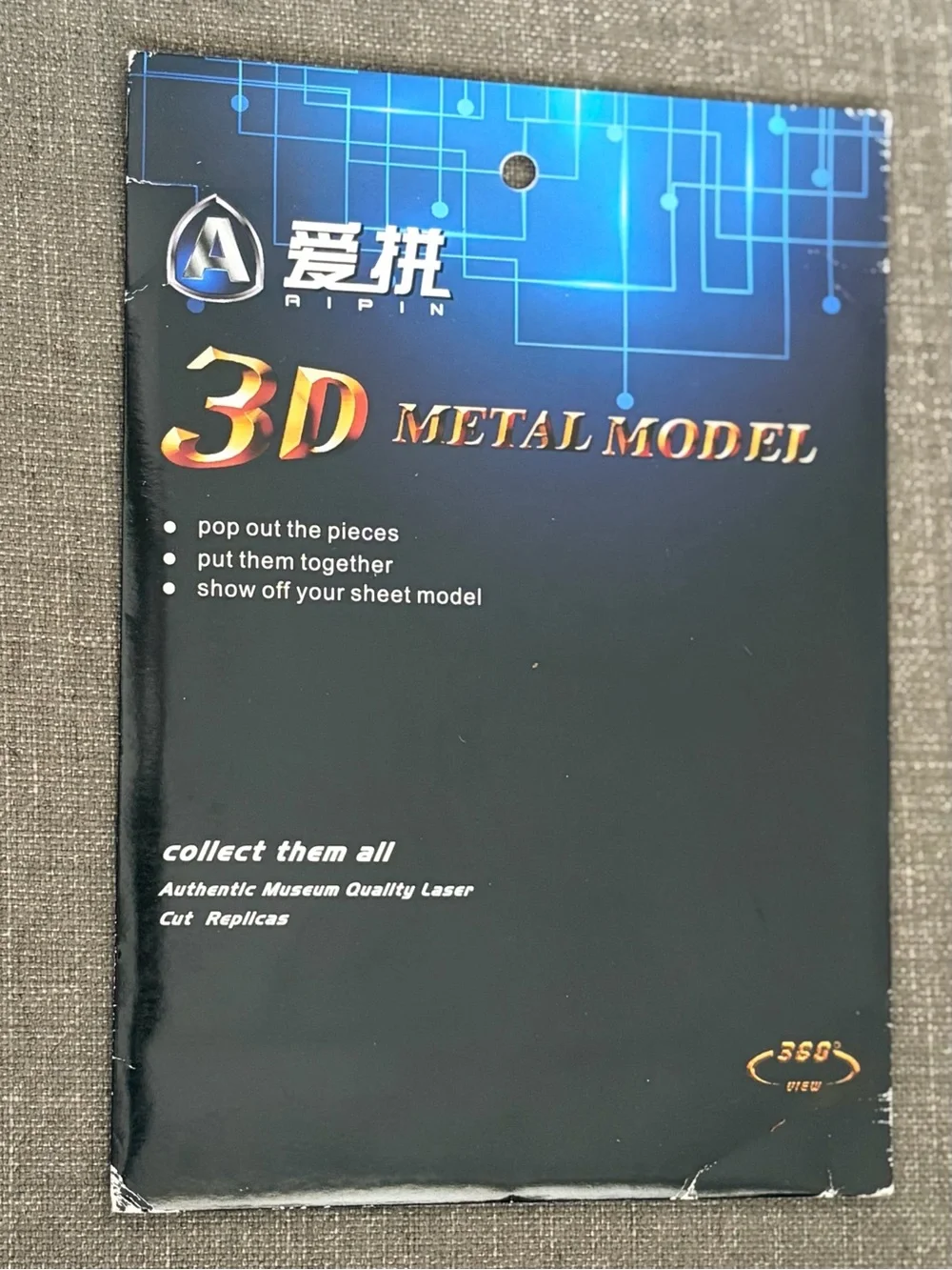 AIPIN 3D Metal Model Western Revolver Gun Puzzle Kit 3D-S043